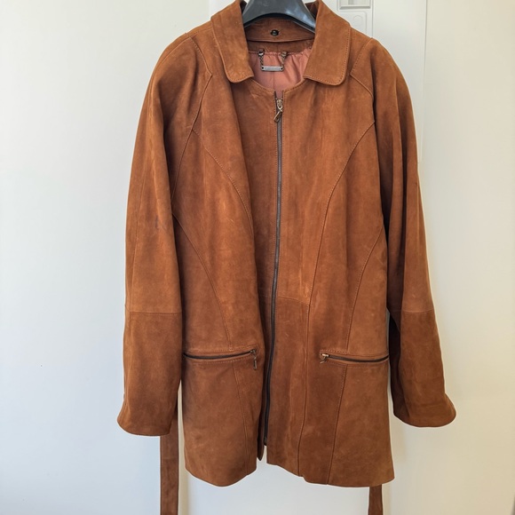 Jackets & Blazers - Vintage Brown Suede women’s Jacket size M